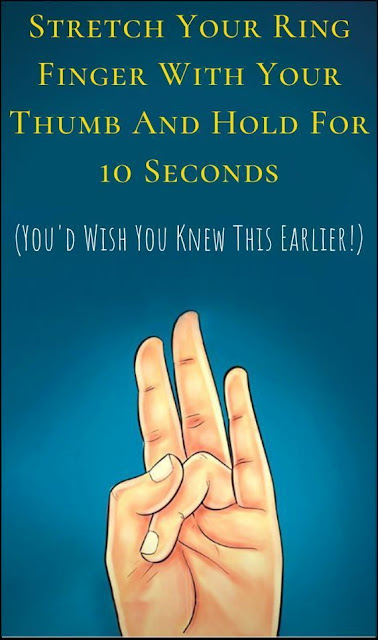 Stretch Your Ring Finger With Your Thumb, And Hold For 10 Seconds. This is AMAZING!