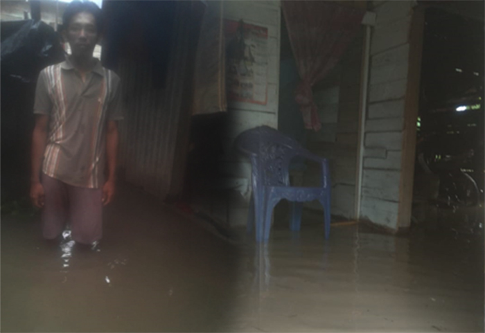 Kendati Rumahnya Terendam Air, Puluhan Kepala Keluarga Bandaranom Mesuji  Tetap Bertahan