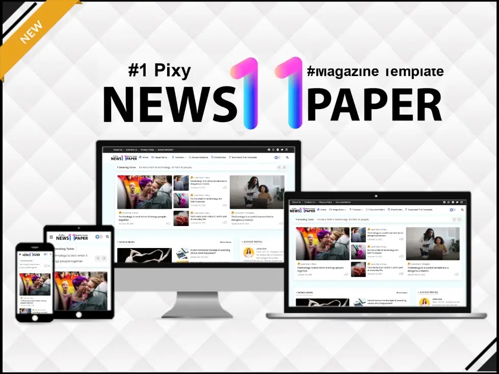 Pixy Newspaper 11 Blogger template
