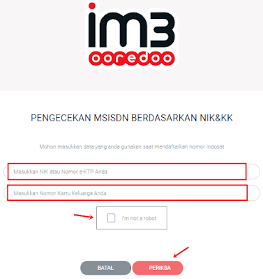 Cek nomor im3 lewat website indosat