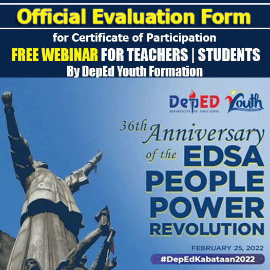 Official Evaluation Form | Virtual Celebration of the 36th Anniversary of the EDSA People Power Revolution