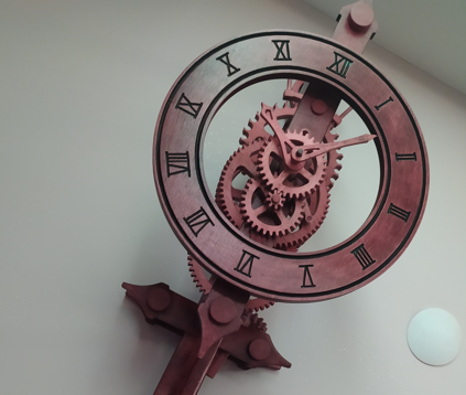 Ahşap Saat (Wooden Gear Clock)