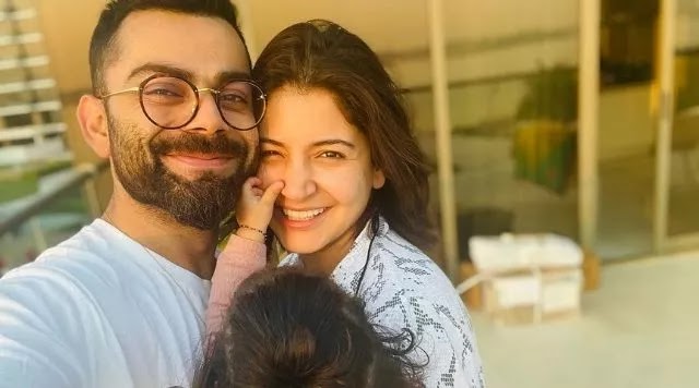 Virat Kohli And Anushka Sharma with daughter Vamika