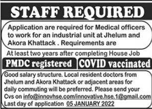 Medical Officer Latest Jobs In Private Company 2021