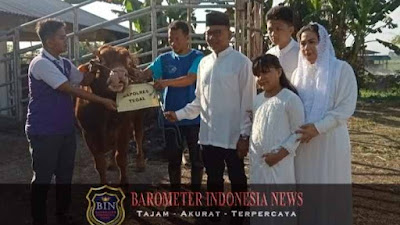 Idul Adha 1444 H, Polres Tegal Serahkan 3 Ekor Sapi dan 21 Kambing.