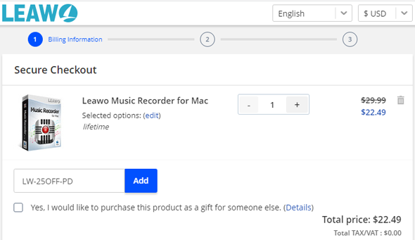 Leawo Music Recorder Coupon Discount Offer
