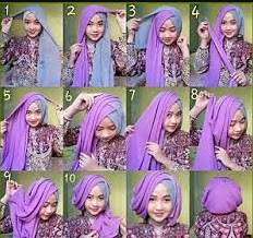 Tutorial hijab segi empat untuk acara resmi