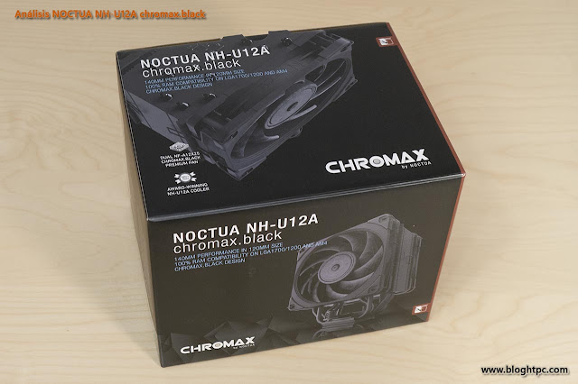 EMBALAJE Y CONTENIDO NOCTUA NH-U12A CHROMAX.BLACK