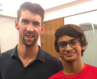 Vedaant Madhavan With Michael Phelps