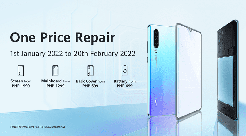 HUAWEI Care services for select HUAWEI device repairs.