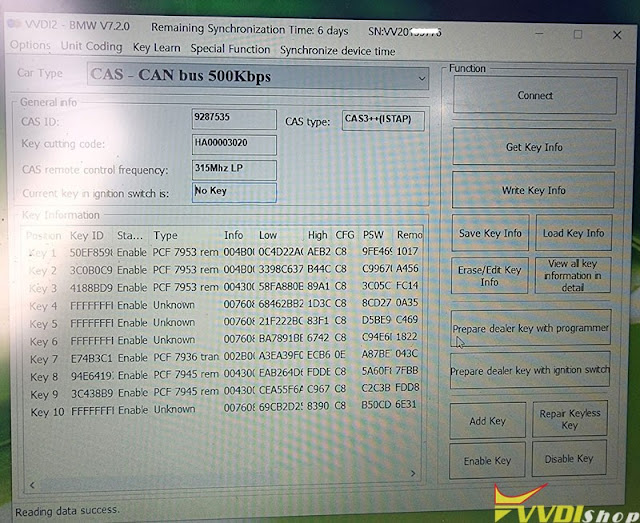 VVDI2 Program Mini Cooper 2012 CAS3++ ISTAP AKL by OBD 15