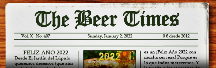 Dominical suplemento de noticias sobre cerveza. Aquí puedes leer el periódico The Beer Times.