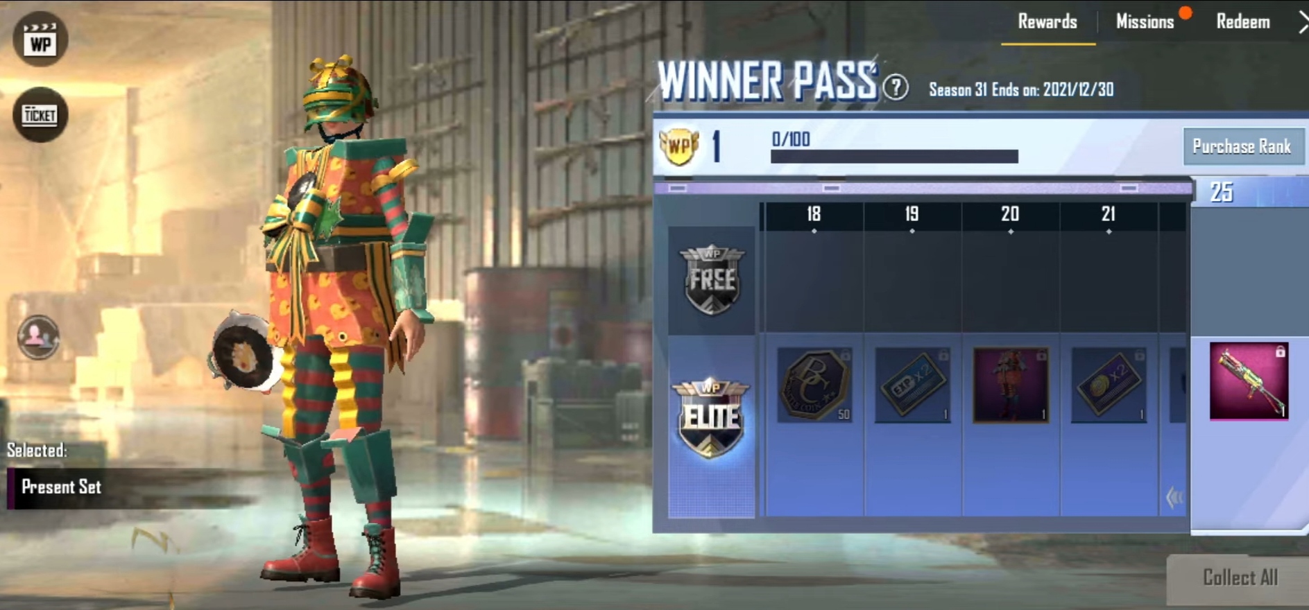 PUBG Mobile Lite Season 31 Winner Pass 1 to 30 WP rewards
