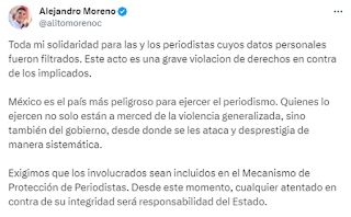 PRI se solidariza con periodistas cuyos datos personales fueron filtrados