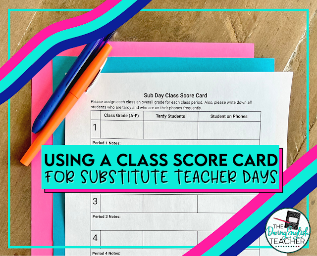 Using a Class Score Card for Substitute Teacher Days