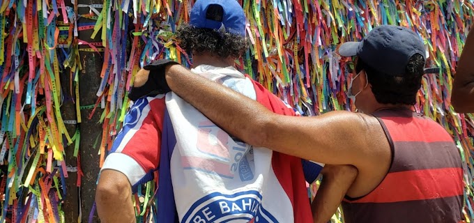 Sem lavagem, torcedores da dupla Ba-Vi sobem a Colina Sagrada por clubes que caíram