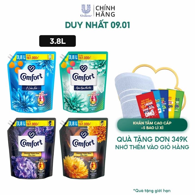 Mall Shop [ unilever_vietnam ] Nước xả làm mềm vải Comfort Chăm sóc Chuyên sâu túi 3.8L