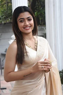 Rashmika Mandanna cute stills at Pushpa movie interview