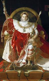 Ruler of France Napoleon I on his Imperial Throne by Jean-Auguste-Dominique Ingres, c. 1806, related to the Last Supper.