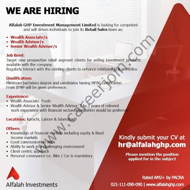 Alfalah GHP Investment Management Private Jobs February 2022