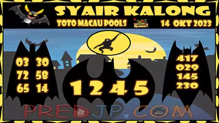 Prediksi Kalong Macau 3D Hari Ini JP 14 Oktober 2023