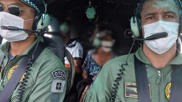 *Em apoio ao Corpo de Bombeiros Militar da Bahia, Batalhão Aéreo da PM do Distrito Federal leva alimentos, medicamentos,  transporta equipes médicas e resgata paciente em comunidades isoladas  de Cotegipe e Wanderley*