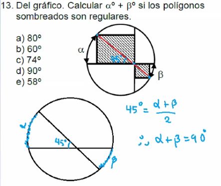 Del gráfico. Calcular αº + βº si los polígonos sombreados son regulares.