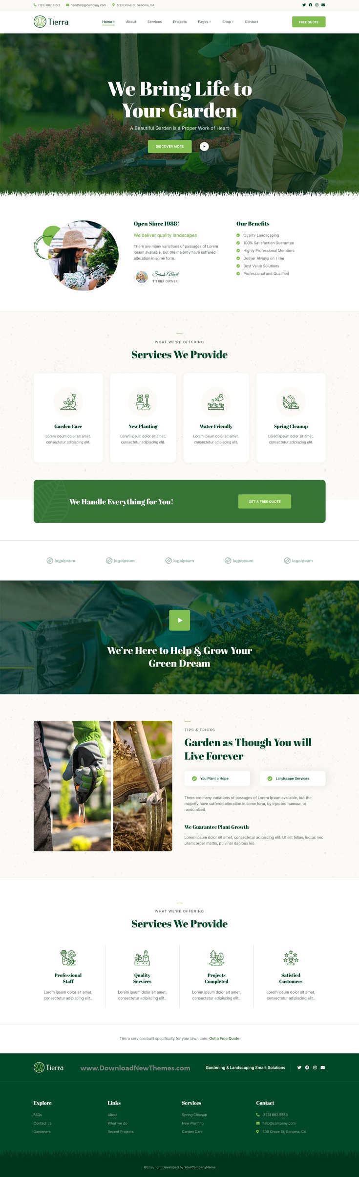 Tierra - Landscape Gardening WordPress Theme Review