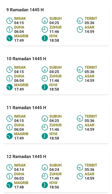 Jadwal Imsakiyah Ramadan 1445 H/2024 M Kabupaten Pacitan Provinsi Jawa Timur