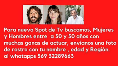 CASTING en SANTIAGO de CHILE: Se buscan MUJERES y HOMBRES entre 30 y 50 años para COMERCIAL de TV