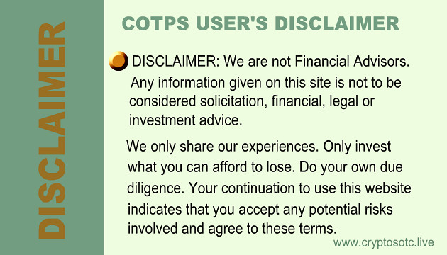 COTPS Disclaimer