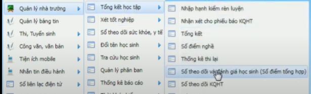 Cách tải và in sổ điểm tổng hợp trên vnEdu