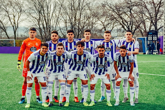 REAL VALLADOLID PROMESAS. Temporada 2019-20. Gaizka Campos, Fran Álvarez, Kike Pérez, Jaime, Alende, Miguel de la Fuente. Kuki Zalazar, Mancuso, Vilarrasa, Doncel, Raúl Navarro. REAL VALLADOLID C. F. PROMESAS 4 S. D. AMOREBIETA 0. Sábado, 15/02/2020. Campeonato de Liga de 2ª División B, Grupo II, jornada 25. Valladolid, Campo nº 2 de los Anexos al estadio José Zorrilla. GOLES: 1-0: 28’, Fran Álvarez. 2-0: 50’, Kuki Zalazar. 3-0: 71’, Víctor García. 4-0: 87’, Kike Pérez.