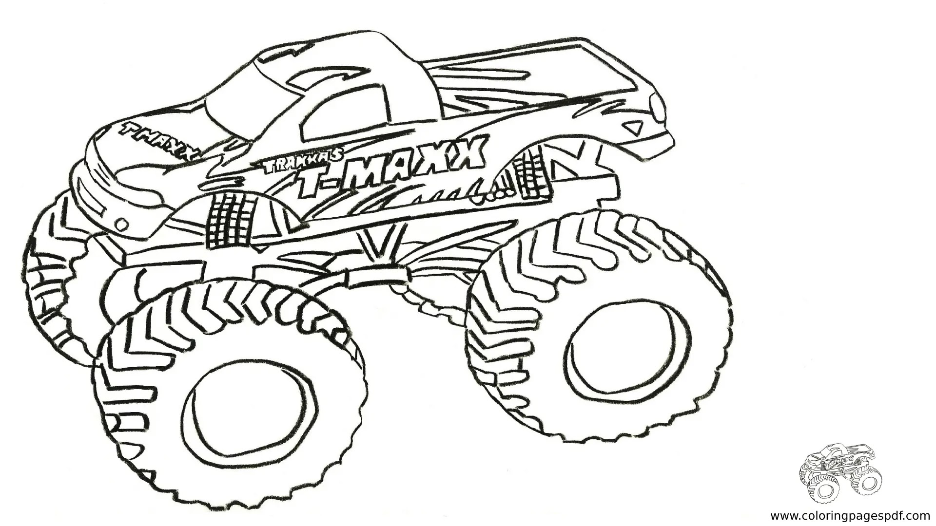Coloring Pages Of A T-Maxx Monster Truck