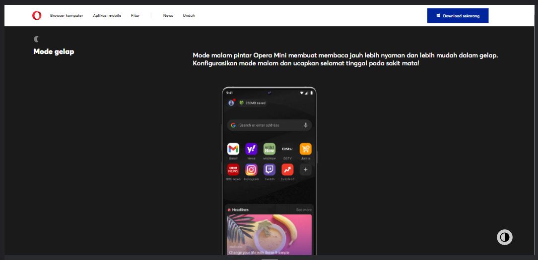 Opera mini versi lama terbaik