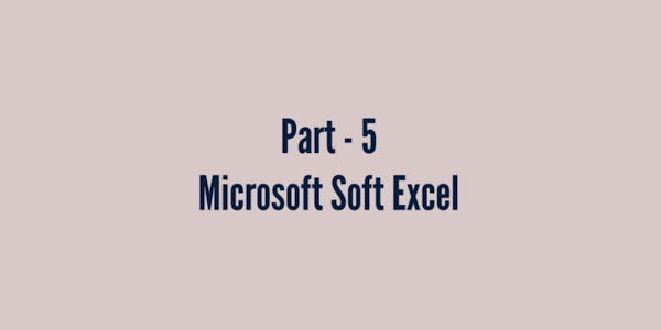 माइक्रोसॉफ्ट एक्सेल (Microsoft Excel) Part -IV