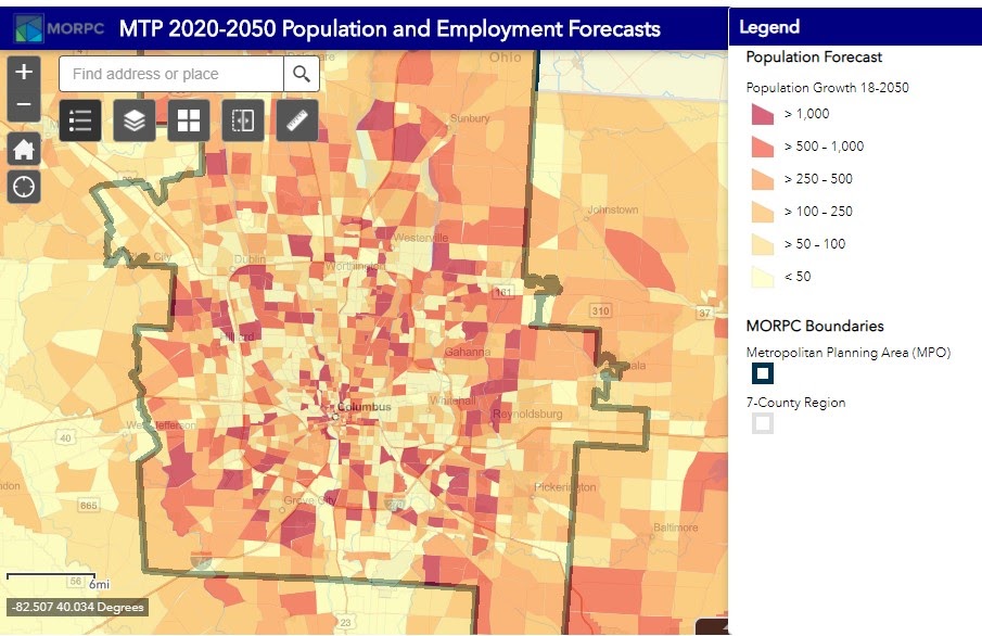 MTP 2020-2050 Population and Employment Forecasts