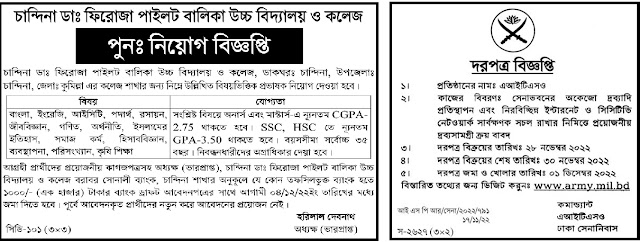 School And College Job Circular 2022-2023 - স্কুল এন্ড কলেজ নিয়োগ বিজ্ঞপ্তি ২০২২-২০২৩ - সহকারী শিক্ষক নিয়োগ বিজ্ঞপ্তি ২০২৩-২০২৩