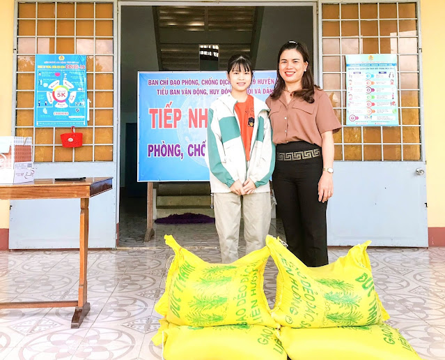 Kbang: Một em học sinh ủng hộ 100 kg gạo cho công tác phòng-chống dịch
