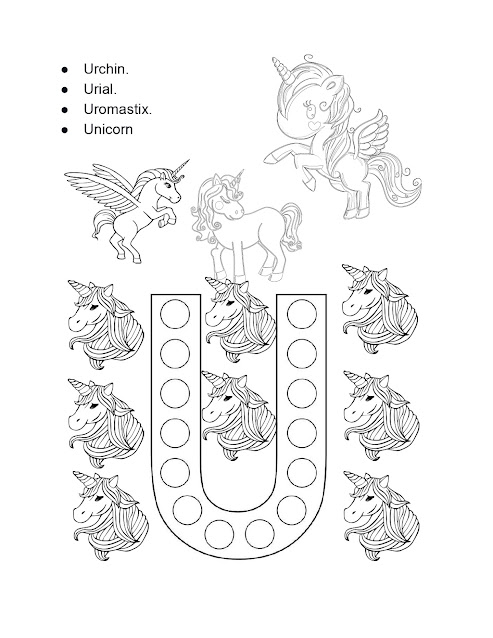 Letters coloring page