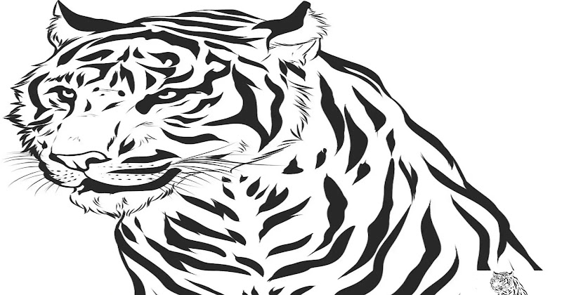 Coloring Pages Of A Realistic Tiger Face