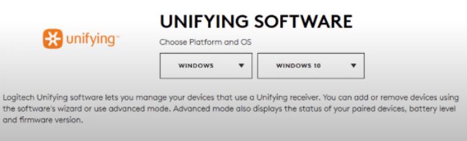 Logitech Unifying software