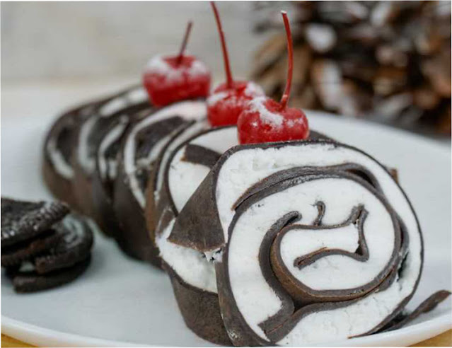 Resep kue towel cake rolls dengan gulungan cokelat