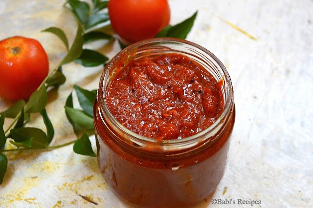Tomato Pickle | Tomato Thokku | Step By Step Pictures