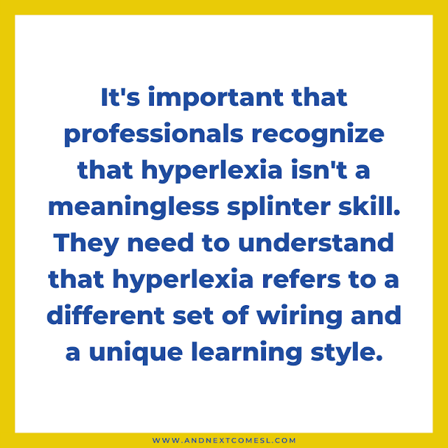 Mistakes professionals make when it comes to hyperlexia