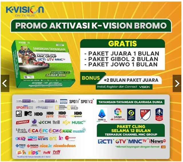 Promo Aktivasi dan Paket Berlangganan K Vision 2022