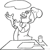 Making pizza coloring page