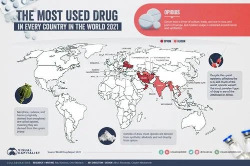 Mapped: The Most Common Illicit Drugs In The World