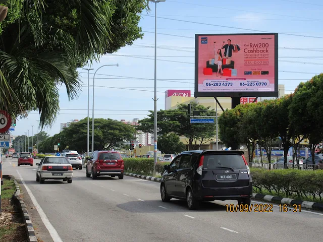 Aeon Credit Service M Bhd Ad Taman 1 Lagenda Jalan Panglima Awang Digital Billboard Advertising Malaysia Melaka LED Screen Advertising