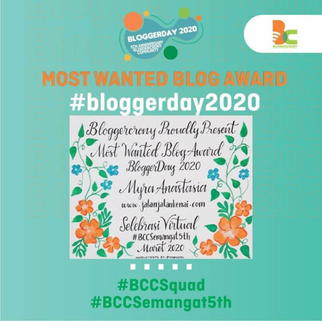 most wanted blog award bloggerday